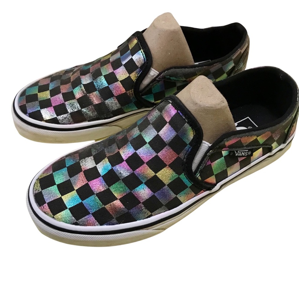 Vans women’s Asher Metallic Slip On Shoes